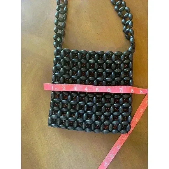 The Sak vintage boho wooden beaded crossbody shoulder bag in excellent condition - Picture 4 of 6